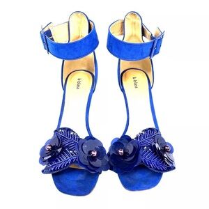 Bliss Royal Blue Floral Women's Sandals